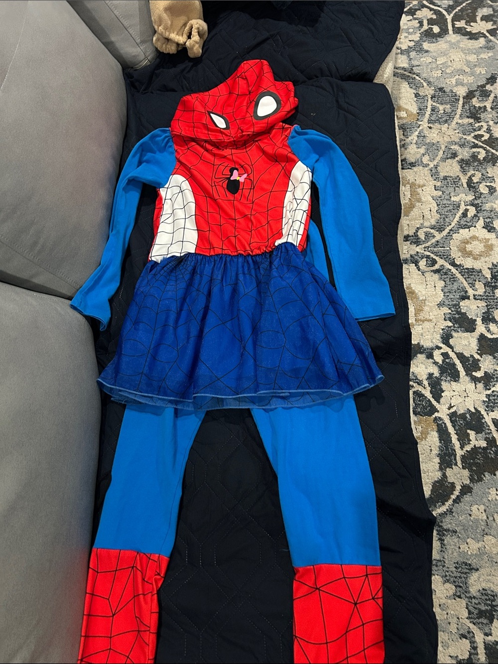 Girls Red & Blue Spider Superhero Costume Dress-Up size 10-12